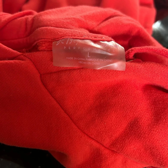 Betsey Johnson Performance L’Amour Red Graphic Hoodie Sweatshirt Size Large - Picture 6 of 6